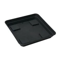 Podmiska pod květináč hranatá 11+18L, 27x27cm, černá