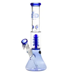 Bong sklo Grace Glass Beaker Spiral  34cm, modrý