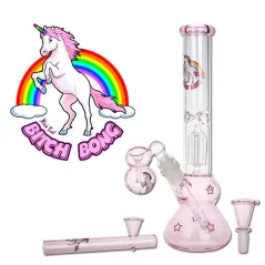 Bong sklo Black Leaf 'Bitch Bong' 4-Arm Perco 30cm v kufru
