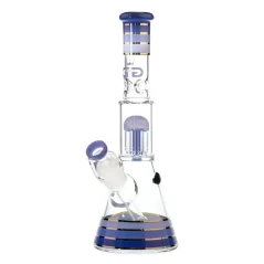Bong sklo Grace Glass Golden Line 8-Arm, modrý