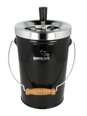 Popelník kovový otočný Smoking XXL ø13cm/v 25cm, černý