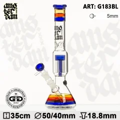 Bong sklo Grace Glass Amsterdam v1 6-Arm 35cm 7mm, modrý