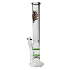 Bong sklo Black Leaf Double HoneyComb 45cm, zelený
