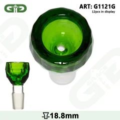 Skleněný kotlík Grace Glass Diamant 18,8mm zelený