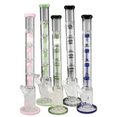Bong sklo Black Leaf Skyscraper 4x 8-Arm 58cm