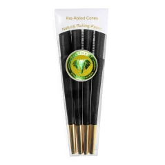 Premium barevné dutinky Black and Gold 9,8cm, 8ks