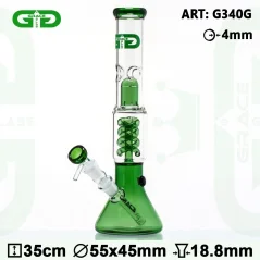 Bong Sklo Grace Glass Spiral Splash Perco 35cm, zelený