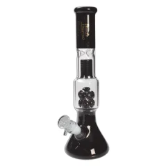Bong sklo Multi Level Flower Perco 36,5cm, černý
