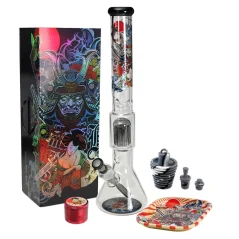 Bong sklo Black Leaf RONIN & GEISHA v kufru 50cm 10-Arm 7mm