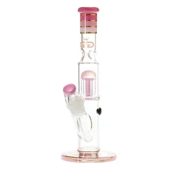 Bong sklo Grace Glass Cane 8-Arm, růžový