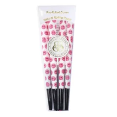Premium barevné dutinky Ticked Pink 9,8cm, 8ks