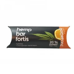 Konopná proteinová tyčinka pomeranč 50g