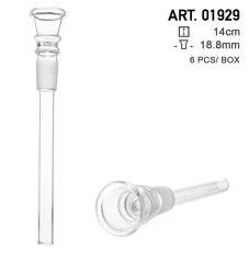 Chillum sklo 18,8mm 14cm s malou dírou