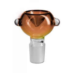 Skleněný kotlík Black Leaf boule 18,8mm, oranžový