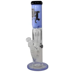 Bong sklo Black Leaf Ice Drum Perco 35cm, modrý