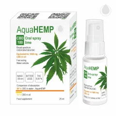 AquaHEMP CBD100 ústní sprej limetka 25ml