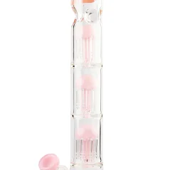 Bong sklo Grace Glass 3x8-Arm Perco 48cm 5mm, růžový