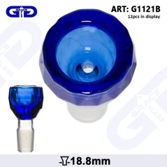 Skleněný kotlík Grace Glass Diamant 18,8mm modrý