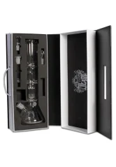 Bong sklo Black Leaf  Oil v kufru 36cm 6-Arm+ Flash Perco 5mm
