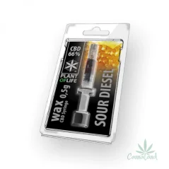 CBD WAX (dab) extrakt 66% 0,5g, Sour Diesel