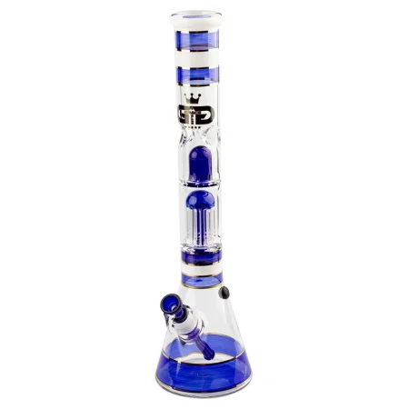 Bong sklo Grace Glass 8-Arm Dome Perco 46cm 5mm, modrý