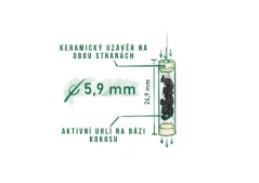 PURIZE uhlíkové filtry 5,9mm 10ks, bílé