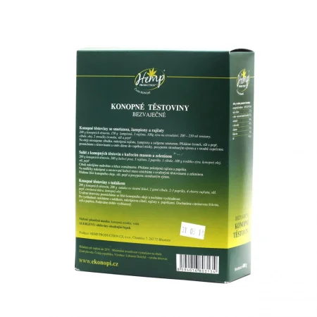 Konopné těstoviny bezvaječné 400g