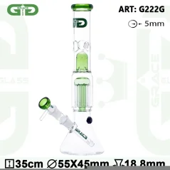 Bong sklo Grace Glass 8-Arm Splash Perco 35cm 5mm, zelený