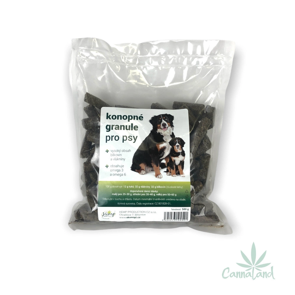 Konopné granule pro psy 500g