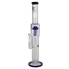 Bong sklo Black Leaf Drum + 12-Arm Perco 45cm 5mm, modrý