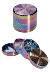 Drtička kovová Rainbow Embossed ø5cm 4-dílná