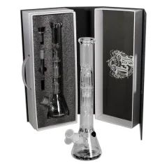Bong sklo Black Leaf 2x 6-Arm 35,5cm v kufru