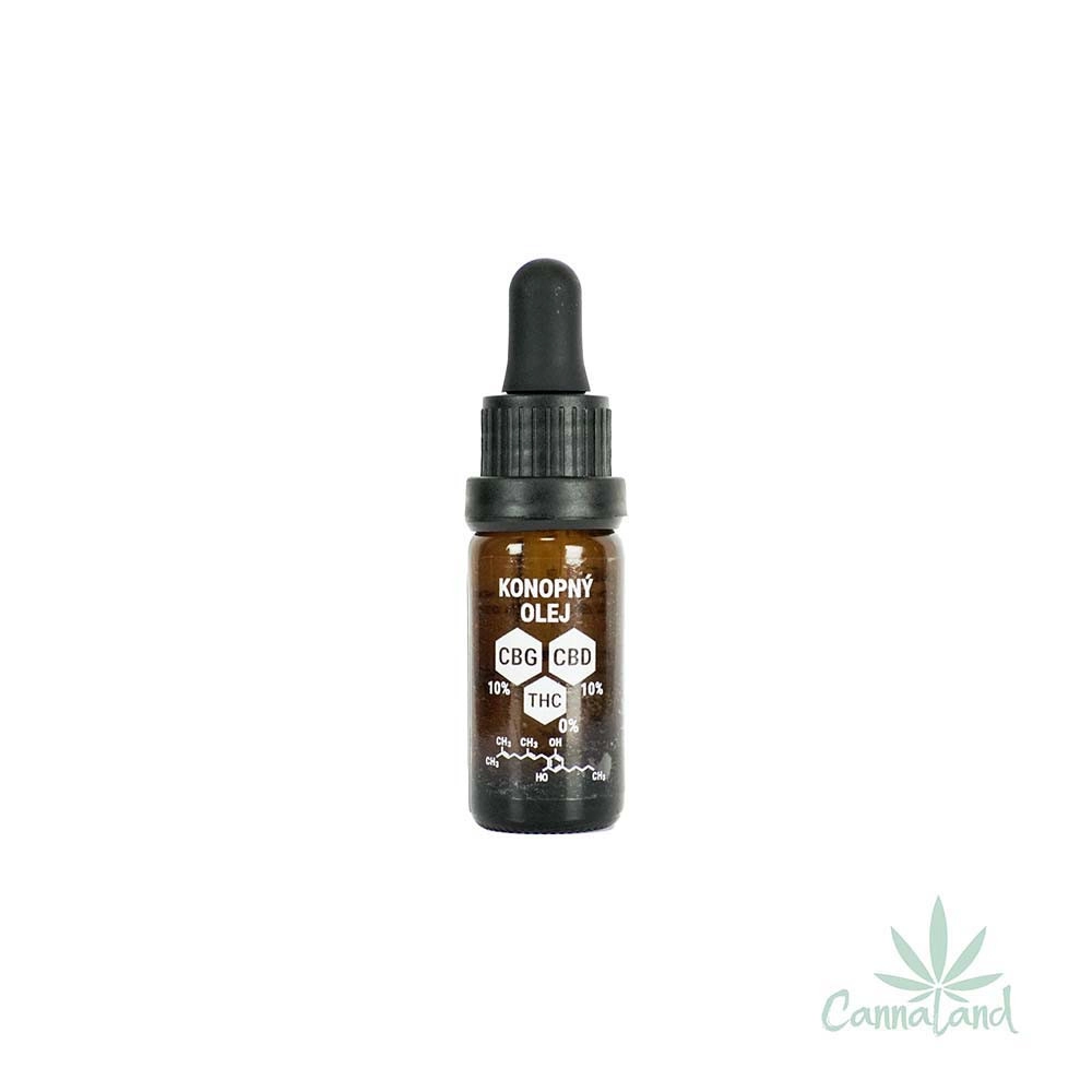 10% CBD + 10% CBG Konopný olej (THC 0%)