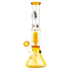 Bong sklo Grace Glass Beaker Spiral 35cm, oranžový