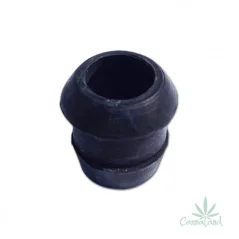 Černé náhradní těsnění pro akrylový bong – kruhový tvar s osazením a otvorem pro chillum