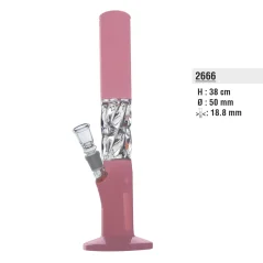 Bong sklo Bullet 38cm, růžový