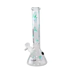 Bong sklo Black Leaf Pastel Leaves baňka 30cm