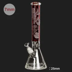 Bong sklo Amsterdam Deep Ocean, červený