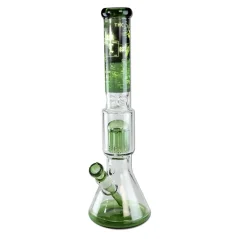 Bong sklo Black Leaf THC 10-Arm 44cm, zelený