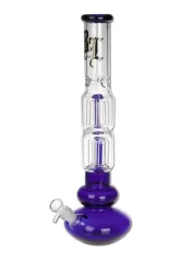 Bong sklo Black Leaf BlueBetty 2x5-Arm 46cm, modrý