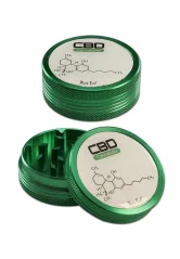 Drtička kovová Black Leaf CBD ø5cm 2-dílná, zelená