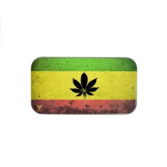 Syndicase plechová krabička Rasta Leaf 12x6cm
