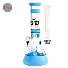 Bong sklo Grace Glass Sixshooter Perco 30cm 7mm, modrý
