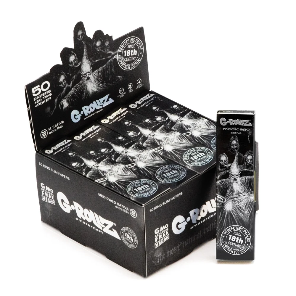 G-ROLLZ King Size Green  'Wizard' papírky s filtry