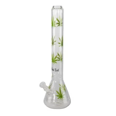 Bong sklo Black Leaf zelené listy 45cm