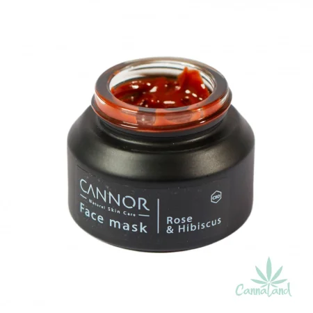 Cannor Pleťová maska Růže a Ibišek s CBD 30ml