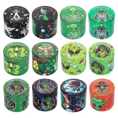 Drtička kovová "Alien X OG Labs" ø4cm 4-dílná, barevný mix