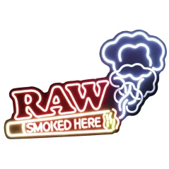 RAW LED Sign Smoked here