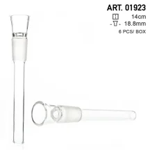 Chillum sklo kužel 18,8mm s malou dírkou 14cm
