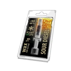 CBD WAX (dab) extrakt 66% 1g, Sour Diesel